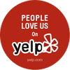 Yelp emblem showing that people love Chopstick Express